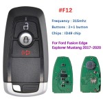 2017-2022 Ford / 3-Button Smart Key / PN: 164-R8163 / M3N-A2C93142300   315 MHz(No logo/With logo)