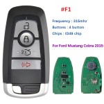 2017-2022 Ford Edge Ranger / 4-Button Smart Key / PN: 164-R8182 / M3N-A2C931426   902 MHz(No logo/With logo)