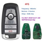 2017-2022 Ford Edge Ranger / 4-Button Smart Key / PN: 164-R8182 / M3N-A2C931426   902 MHz(No logo/With logo)