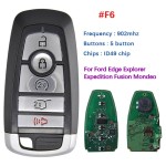 2017-2022 Ford Edge Ranger / 4-Button Smart Key / PN: 164-R8182 / M3N-A2C931426   902 MHz(No logo/With logo)