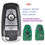 2017-2022 Ford Edge Ranger / 4-Button Smart Key / PN: 164-R8182 / M3N-A2C931426   902 MHz(No logo/With logo)