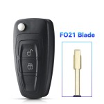 Ford 2/3 Button Remote Key Shell Case HU101/FO21 Blade(With logo)