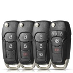 Ford 2/2+1/3/3+1 Buttons Flip Remote Key Shell Case (No logo/With logo)
