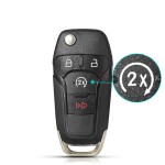 Ford 2/2+1/3/3+1 Buttons Flip Remote Key Shell Case (No logo/With logo)