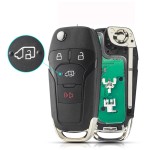 Ford 2/2+1/3/3+1 Buttons Flip Remote Key Shell Case (No logo/With logo)