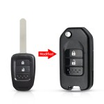 Honda Modified Folding Remote Key shell short blade(With logo)