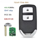 Honda HRV 433Mhz ID47Chip KR5V2X 72147-T5A-G01