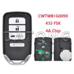 Honda Accord Sport 72147-TVA-A11 / CWTWB1G0090 433 MHz