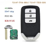 Honda HRV 433Mhz ID47Chip KR5V2X 72147-T5A-G01
