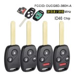 Honda 313.8Mhz ID46 FCCID:OUCG8D-380H-A