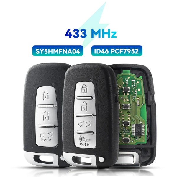 Hyundai 3/4BTN ID46 Chip - SY5HMFNA04 HYN14R Blade 433MHz (No logo/With logo)