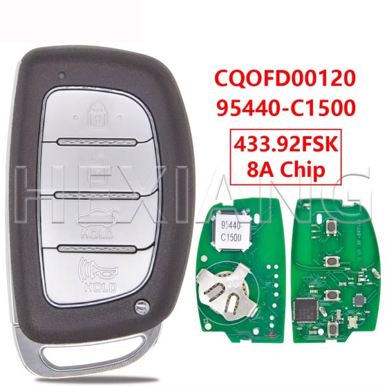 2017-2019 Hyundai Sonata / 4-Button Smart Key / PN: 95440-C1500NNA / CQOFD00120  434 MHz(No logo)