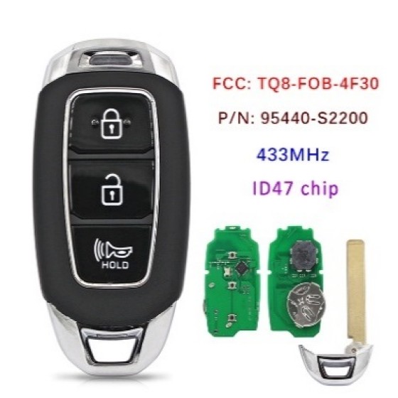 Hyundai Santa Fe 2020 95440-S2200 TQ8-FOB-4F30 433MHz ID47 Chip