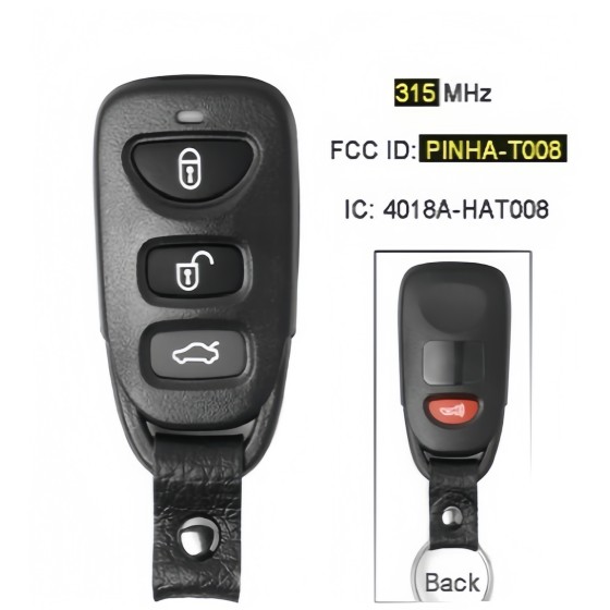 Hyundai Genesis Coupe, for Kia Forte/ Forte Koup 315MHz FCC ID: PINHA-T008