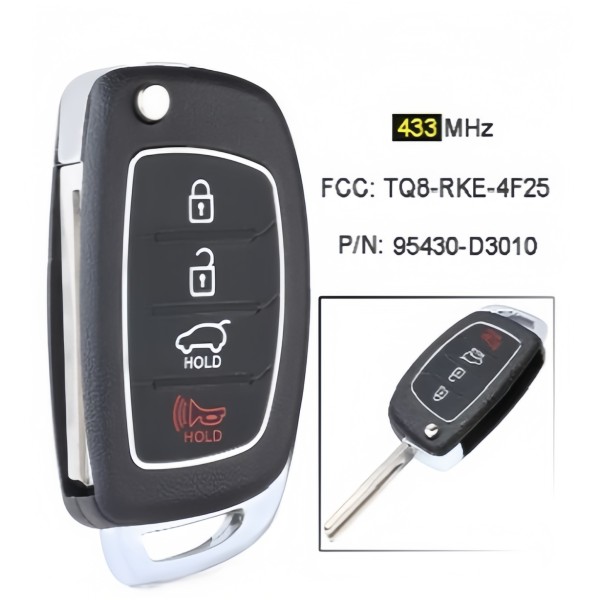 Hyundai Tucson 2015 2016 2017 2018 2019 433.92MHz P/N: 95430-D3010 FCC: TQ8-RKE-4F25
