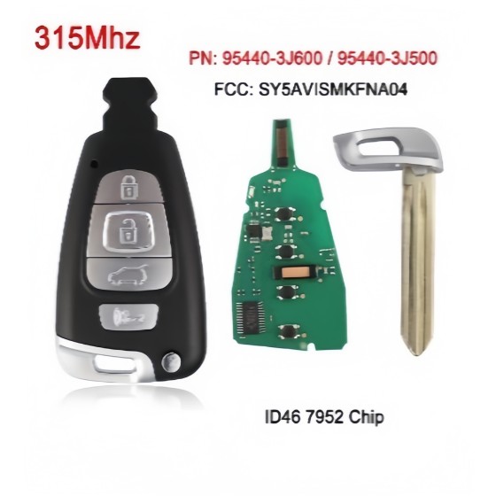 Hyundai Veracruz SY5AVISMKFNA04 95440-3J600 / 95440-3J500 ID46 Chip 315/433 Mhz