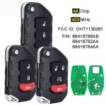 433MHz PCF7939M 4A FCC ID: OHT1130261 68416784AA Keyless Go Smart Remote Key Fob(No logo/With logo)