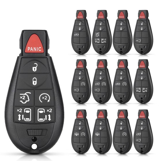 2+1/3+1/4+1/5+1/6+1 Buttons Smart Car Key Shell(No logo/Chrysler logo/Dodge logo/Jeep logo)
