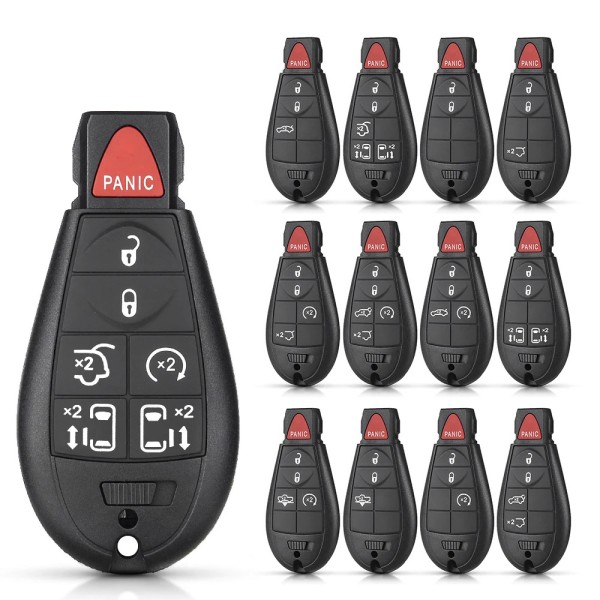2+1/3+1/4+1/5+1/6+1 Buttons Smart Car Key Shell(No logo/Chrysler logo/Dodge logo/Jeep logo)
