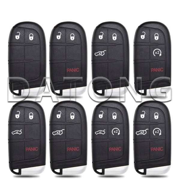 Jeep 2/2+1/3/3+1/4+1BT Smart Remote Key Shell(No logo/Chrysler logo/Dodge logo/Jeep logo)