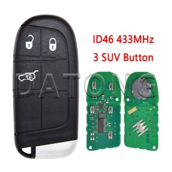 3 SUV BT 433MHz ID46 Chip M3N-40821302 Blade Y159 (No logo/Chrysler logo/Dodge logo/Jeep logo)