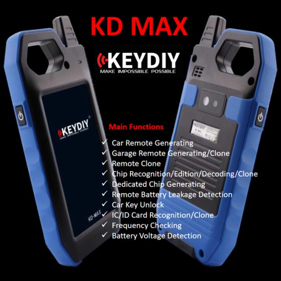 Original KD-MAX Car Key Programmer Auto Remote Maker Unlocker Key Generator/Chip Reader/Frequency