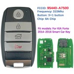 Kia Forte 2014 4 Button Smart Key 8A Chip 315Mhz CQOFN00040 FCCID 95440-A7500(No logo/With logo)