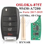 Remote Key 95430-A7200 OSLOKA-875T 433MHz 4D Chip 95430-A7201(No logo/With logo)
