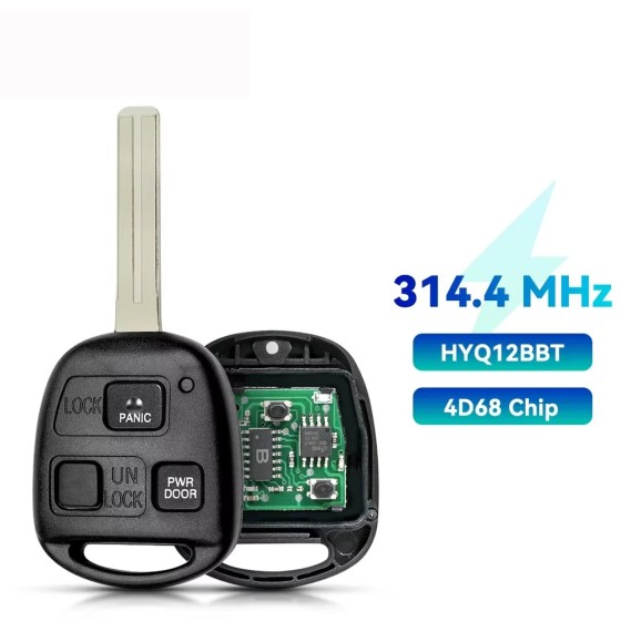 Lexus RX330 RX350 RX400h 3 Buttons 89070-48821 HYQ12BBT 4D68 Chip 314.4MHz(No logo/With logo)
