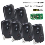Lexus Smart Key 2/2+1/3/3+1 Buttons 314.3 Mhz PN: 89904-30270 / HYQ14AAB (0140 Board)(No logo/With logo)