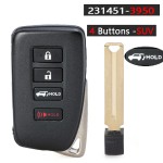 Lexus 2+1/3+1 Buttons 314.3 MHz FCC ID: HYQ14FLB 231451-3950 'G' Board(No logo/With logo)
