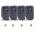 Lexus 2/3 Buttons B blade smart key shell(No logo/With logo)