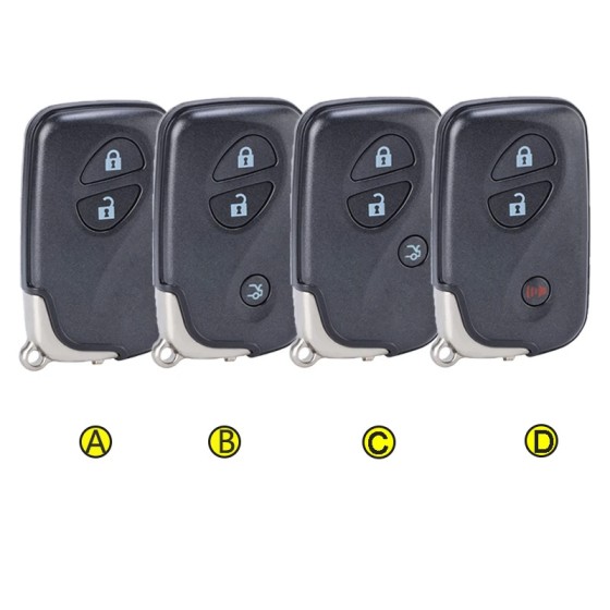 Lexus 2/3 Buttons B blade smart key shell(No logo/With logo)