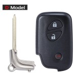 Lexus 2/3 Buttons B blade smart key shell(No logo/With logo)