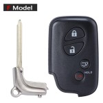 Lexus 2/3 Buttons B blade smart key shell(No logo/With logo)