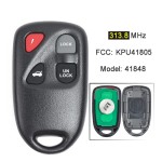 313.8MHz FCC ID: KPU41805 Model: 41848