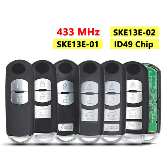 Mazda 433 MHz FSK  ID49 Chip PCF7953P FCC: WAZSKE13D01