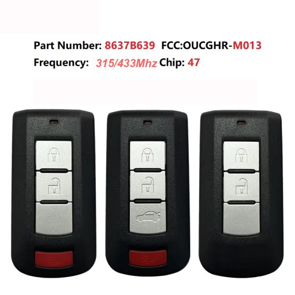 2/3/2+1/3+1 Buttons OUCGHR-M013 ID47 Chip 433Mhz(No logo/With logo)