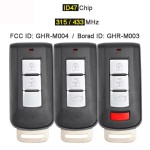 Mitsubishi 2/3/3+1 Buttons GHR-M003 / GHR-M004 315MHz ID47 Chip(No logo/With logo)