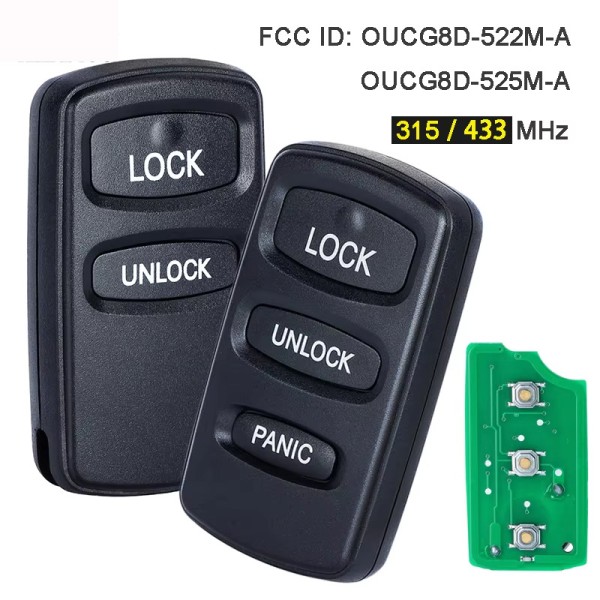 2/3 Buttons 315/433MHz OUCG8D-522M-A Remote Key Fob for Mitsubishi