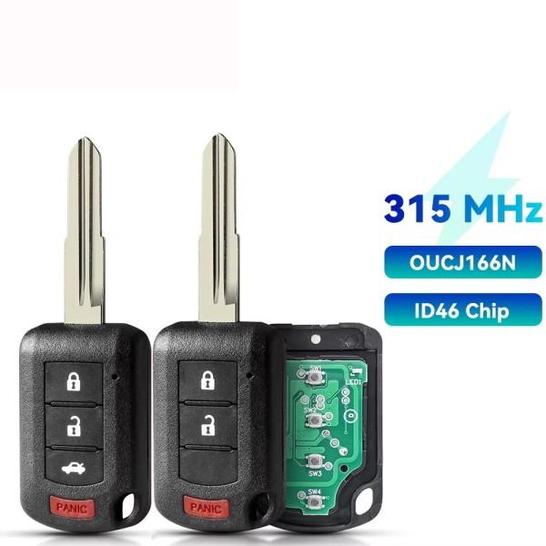 Mitsubishi 2+1/3+1 Buttons P/N: 6370B944 315MHz ID46 OUCJ166N(No logo)