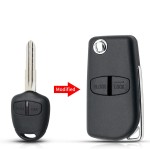 Mitsubishi 2/3 Buttons Modified Flip Key Shell Case Left/Right Blade(No logo/With logo)