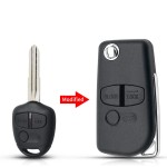 Mitsubishi 2/3 Buttons Modified Flip Key Shell Case Left/Right Blade(No logo/With logo)
