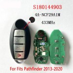 Nissan 2/2+1/3/3+1/4+1 Buttons FCC:KR5TXN1 PCF7953/4A Chip 433.92MHz Keyless Go S180144500(No logo/With logo)