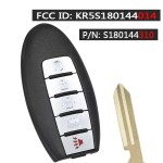 Nissan 4+1 Buttons Sedan/SUV 433.92MHz ID47 / 4A Chip FCC ID: KR5S180144014 S180144310(No logo/With logo)