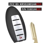 Nissan 4+1 Buttons Sedan/SUV 433.92MHz ID47 / 4A Chip FCC ID: KR5S180144014 S180144310(No logo/With logo)