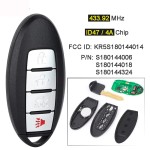 Nissan Altima 433.92MHz ID47 / 4A Chip S180144324/006/018 (No logo/With logo)