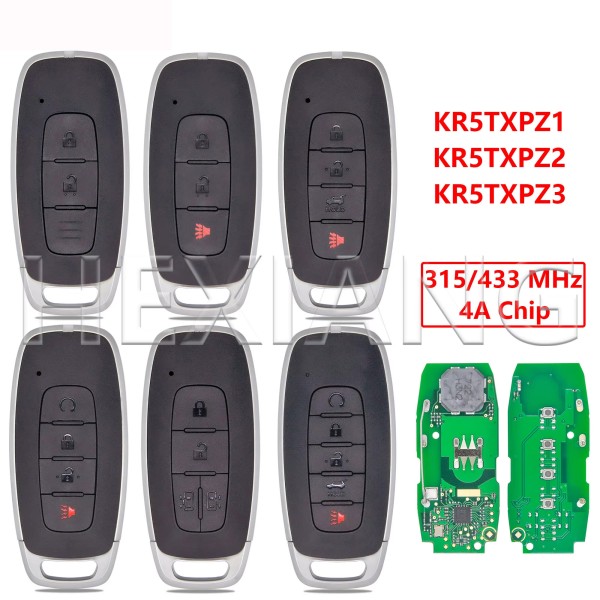 Nisan Kicks X-Trail Smart key 4A Chip S180146100 433 Mhz(No logo/With logo)