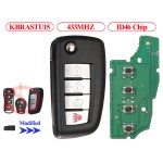 Nissan 2+1/3+1 Buttons 315/433MHz ID46 Chip KBRASTU15(No logo/With logo)