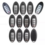 Nissan key shell 2/2+1/3/3+1/4+1 buttons(hold mid) (No logo/With logo)